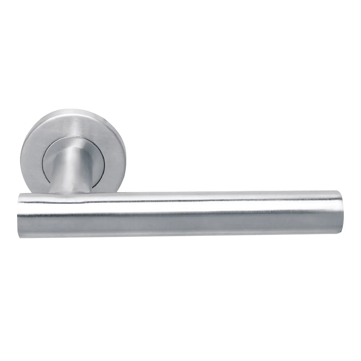 Stainless Steel Tubular Lever Handle on Rose DTTH009