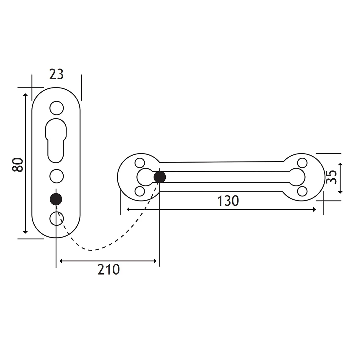 Dorfit Security Door Chain With Leather Cover