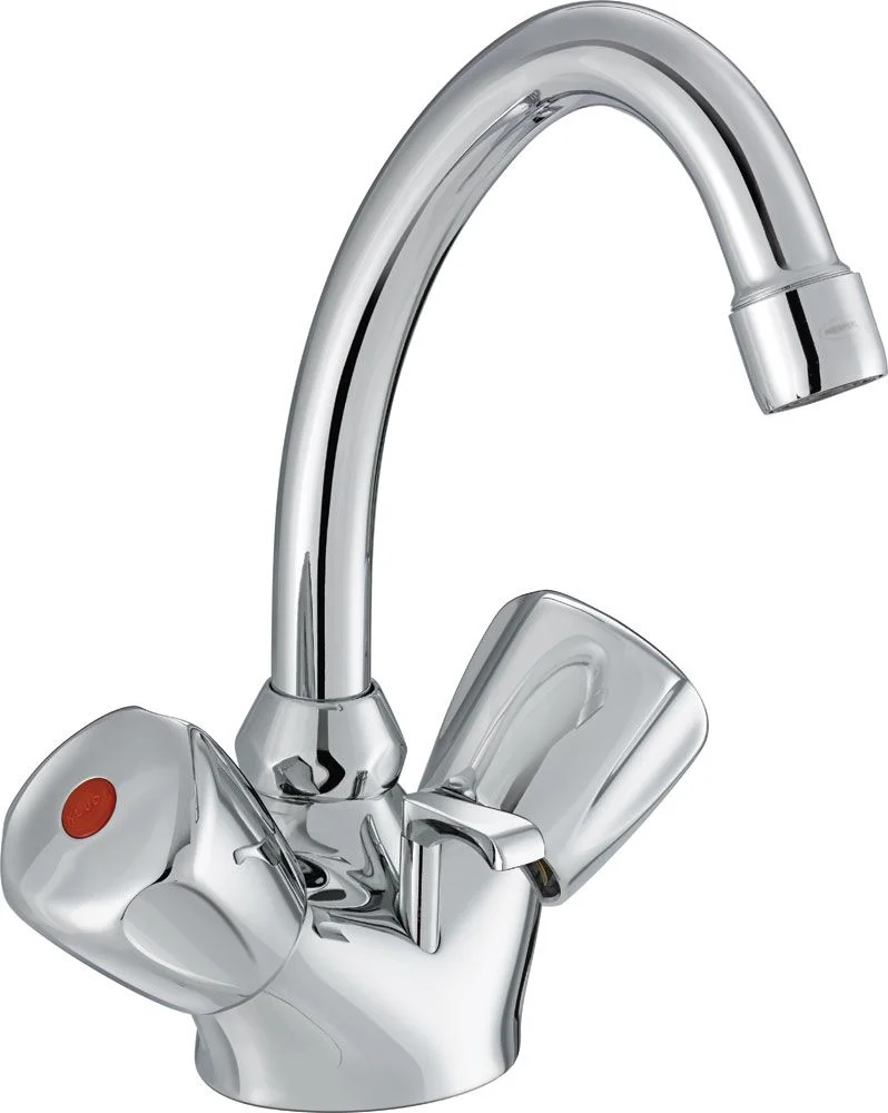 PREMIER dual controlled basin mixer with swivel spout