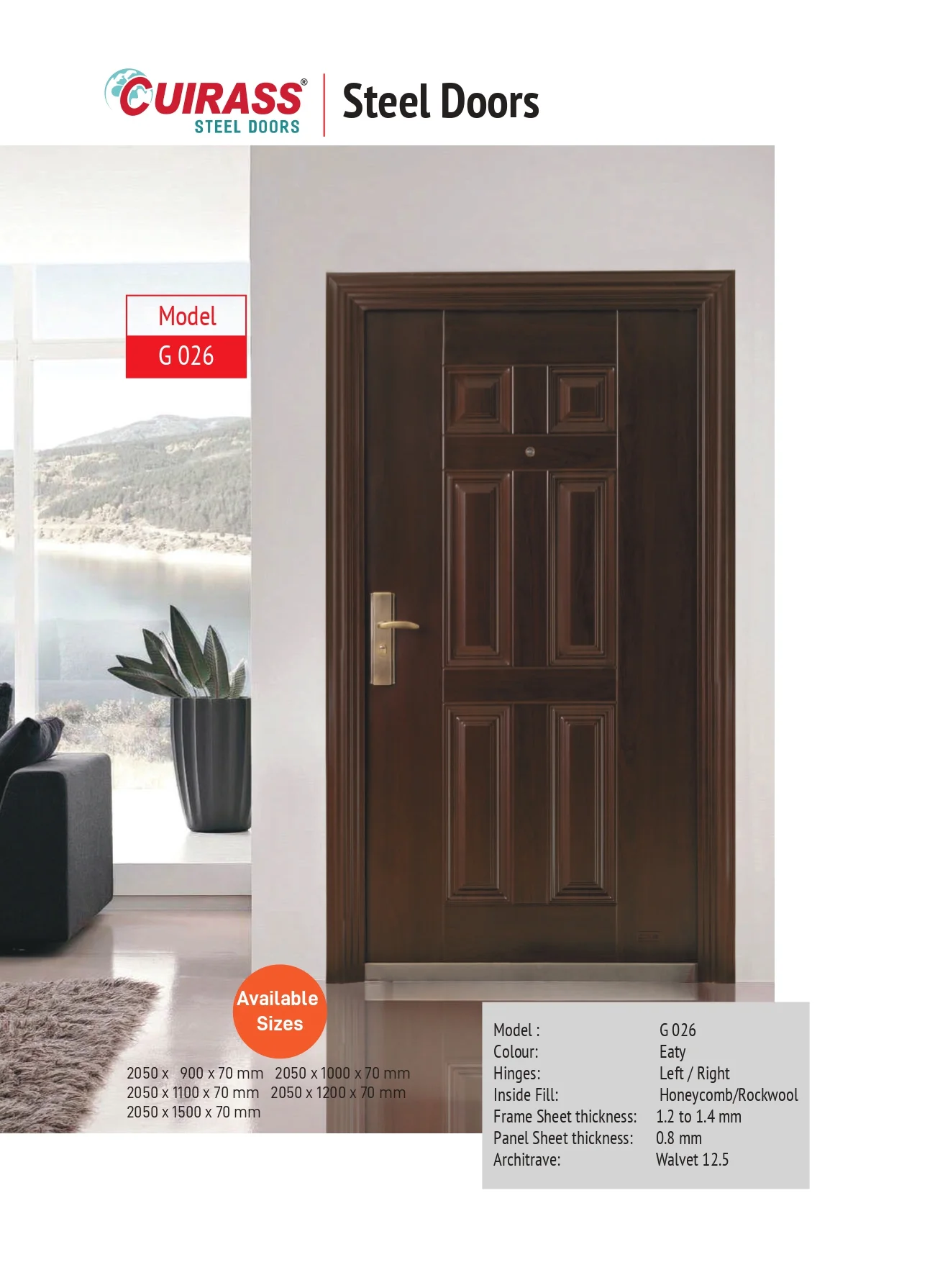 CUIRASS STEEL DOOR G 026 ET