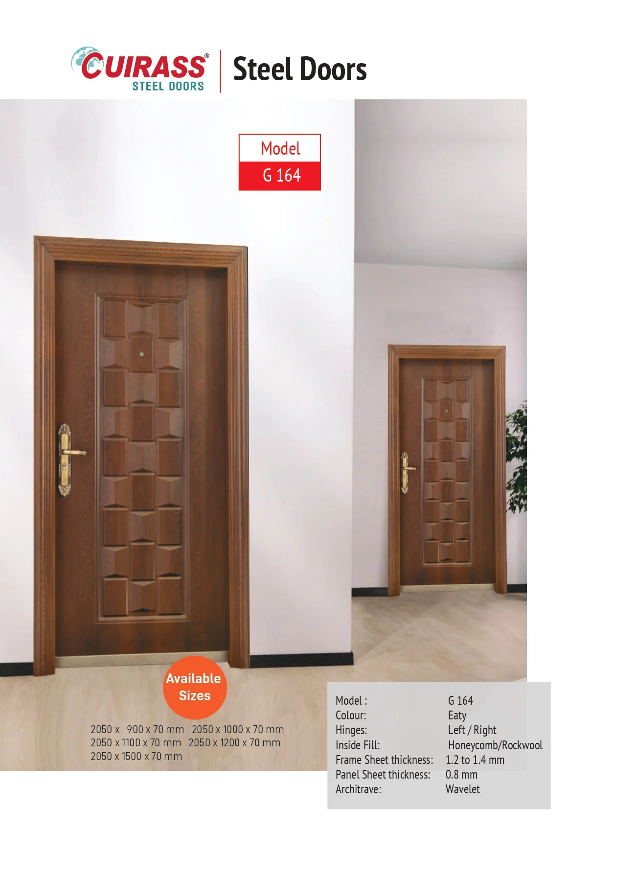 CUIRASS STEEL DOOR G 164 ET