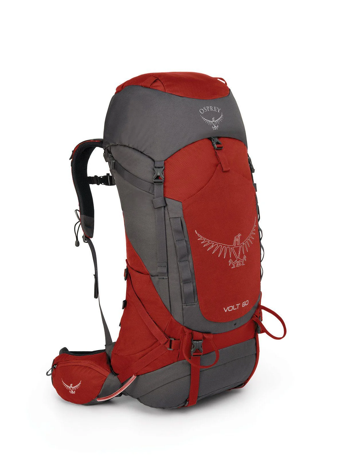 Osprey Volt 60 Carmine Red O/S Hiking Backpack Bag 10000129