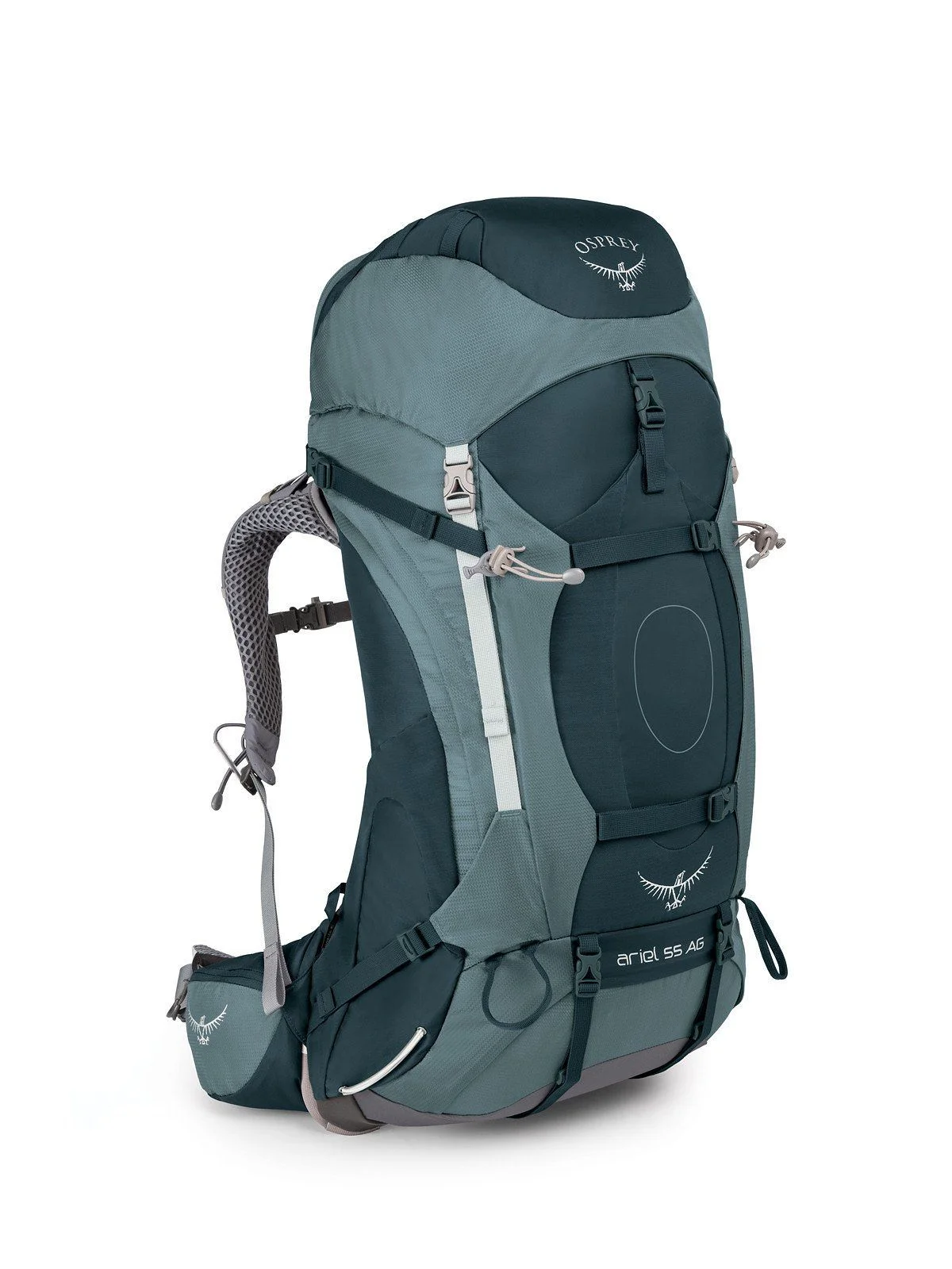 Osprey Ariel AG 55 w Dpk Boothbay Grey WS Hiking Backpack Bag 10000739