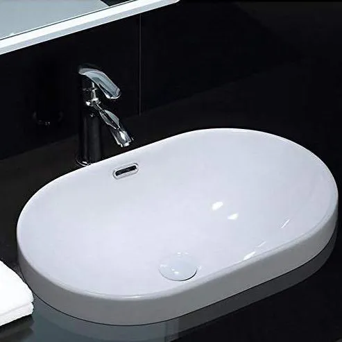 GOLDEN DRAGON BATHROOM ABOVE COUNTER MOUNTING WASH BASIN - GD1010 CERAMIC GOLDEN DRAGON ABOVE COUNTER WASH BASIN, WHITE COLOR. SIZE: Size:600x400x160mm