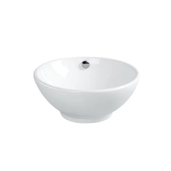 GOLDEN DRAGON BATHROOM ABOVE COUNTER MOUNTING WASH BASIN - GD1014 CERAMIC GOLDEN DRAGON ART WASH BASIN, WHITE COLOR. SIZE: 430x430x170mm