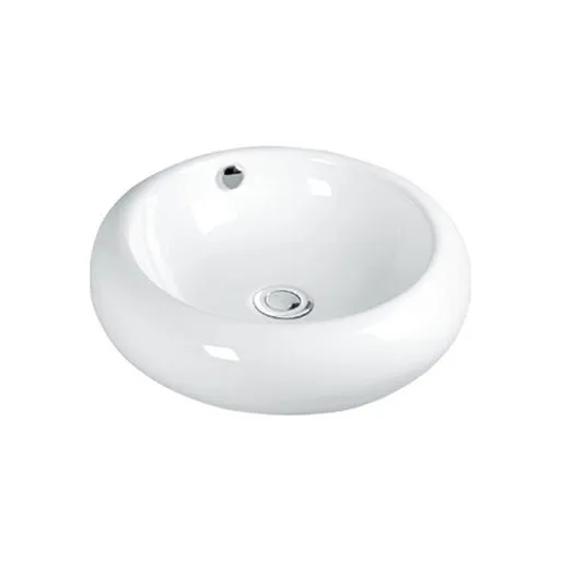 GOLDEN DRAGON BATHROOM ABOVE COUNTER MOUNTING WASH BASIN - GD1183 CERAMIC GOLDEN DRAGON ART WASH BASIN, WHITE COLOR. SIZE: 480x480x150mm.