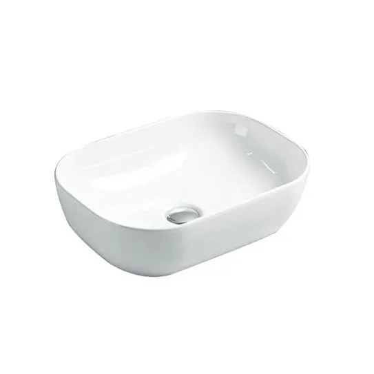 GOLDEN DRAGON BATHROOM ABOVE COUNTER MOUNTING WASH BASIN - GD1191 CERAMIC GOLDEN DRAGON ART WASH BASIN, WHITE COLOR. SIZE: 455x330x130mm