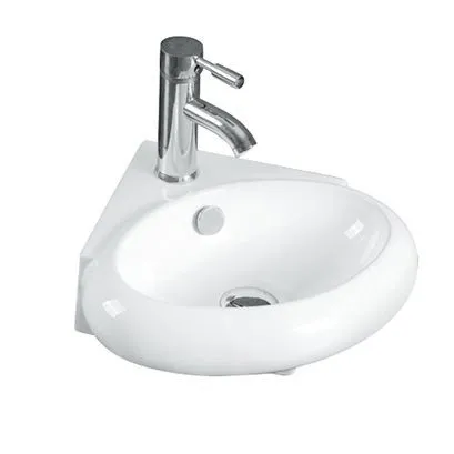 GOLDEN DRAGON BATHROOM WALL-HUNG WASH BASIN - GD1207 CERAMIC GOLDEN DRAGON WALL-HUNG WASH BASIN, WHITE COLOR. SIZE: 360x360x130mm.