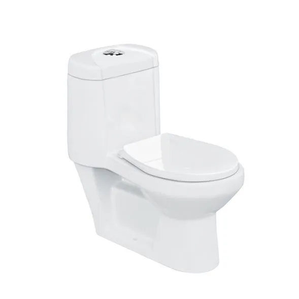 GOLDEN DRAGON BATHROOM BABY TOILET STRAIGHT FLUSH TOILET ; ONE - PIECE TOILET (17.5CM)- S-TRAP, WHITE COLOR WITH PP HYDRAULIC SEAT COVER - GD2050 - MATERIAL: CERAMIC - GOLDEN DRAGON WC