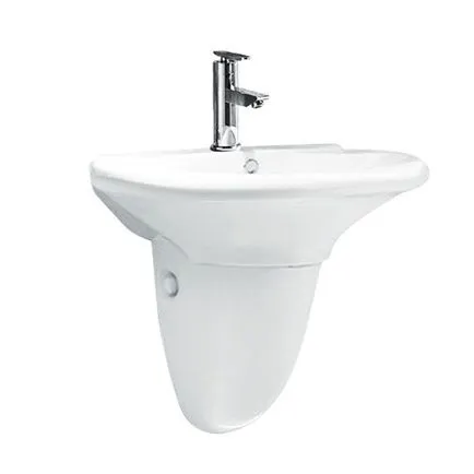 GOLDEN DRAGON BATHROOM WALL-HUNG WASH BASIN - GD3016H CERAMIC GOLDEN DRAGON WALL-HUNG WASH BASIN, WHITE COLOR. SIZE: 680x530x550mm