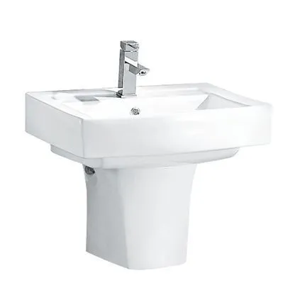 GOLDEN DRAGON BATHROOM WALL-HUNG WASH BASIN - GD3044B - CERAMIC GOLDEN DRAGON WALL-HUNG WASH BASIN, WHITE COLOR. SIZE: 600x470x500mm