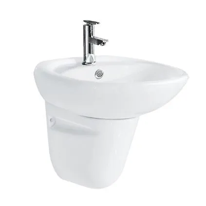 GOLDEN DRAGON BATHROOM WALL-HUNG WASH BASIN - GD3207H - CERAMIC GOLDEN DRAGON WALL-HUNG WASH BASIN, WHITE COLOR. SIZE: 500x410x540mm