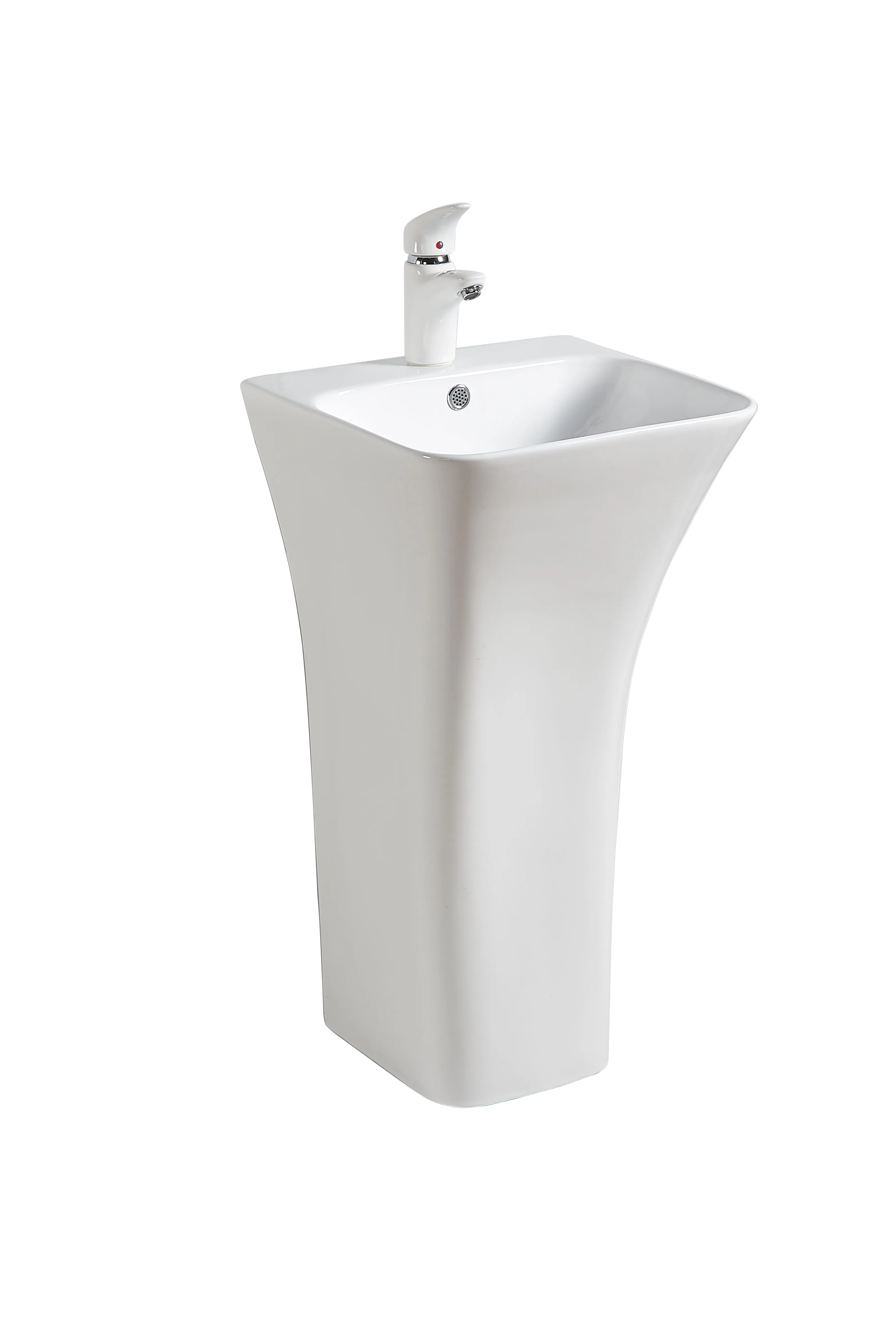 GOLDEN DRAGON BATHROOM PEDESTAL WASH BASIN - GD3516 CERAMIC GOLDEN DRAGON FULL BODY WASH BASIN, SIZE: 450x430x840mm, WHITE COLOR.