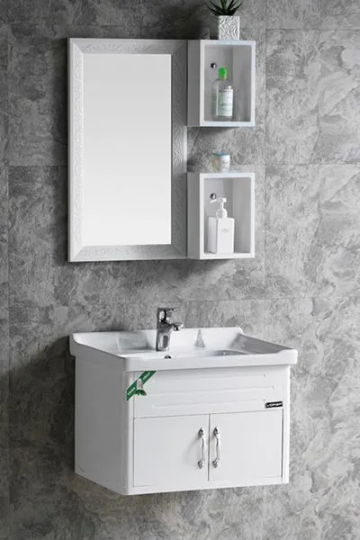 GOLDEN DRAGON BATHROOM CABINET WITH A MIRROR, MODERN MINIMALIST BATHROOM CABINET WITH CERAMIC WASH BASIN COMBINATION, GDA3906 GOLDEN DRAGON BATHROOM CABINET; 60CM BASIN.