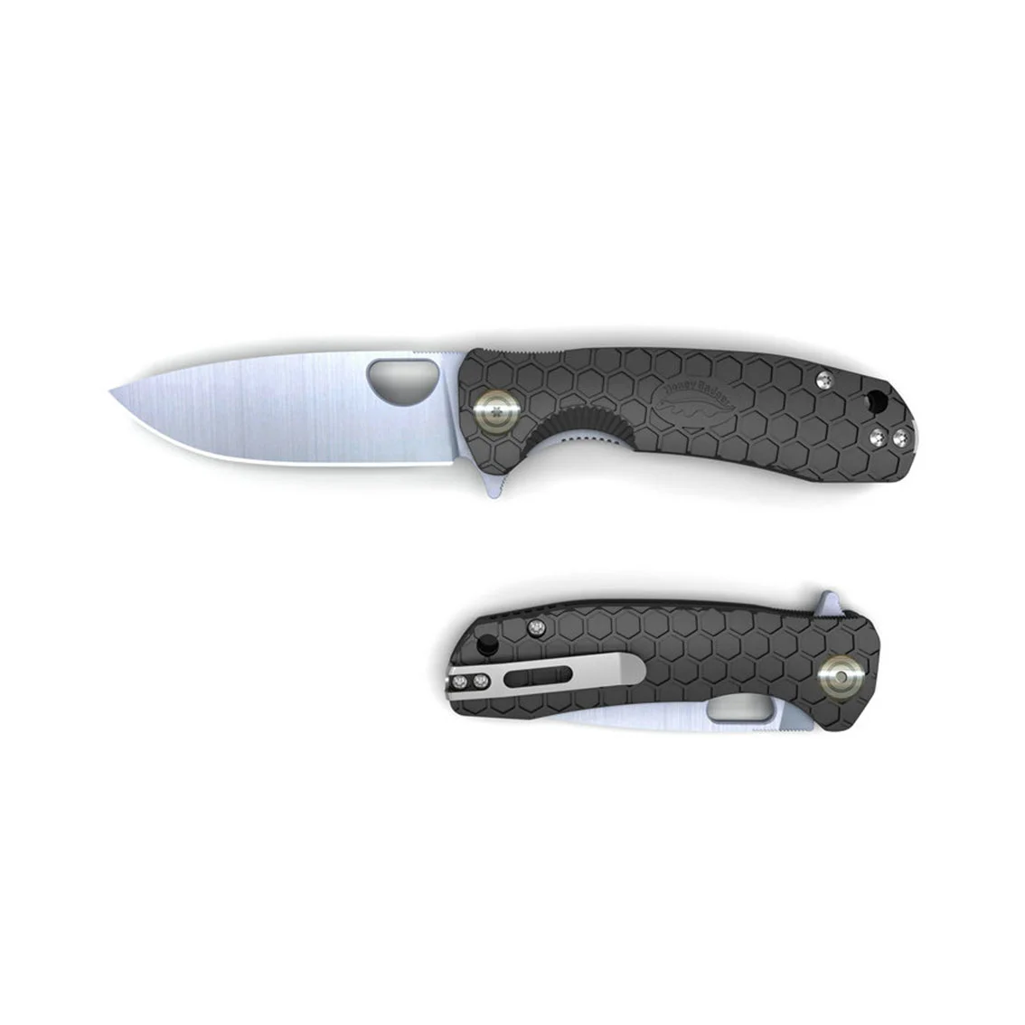 HONEY BADGER FLIPPER D2 LARGE BLACK ( 15.9x7x7 ) 0.170Kg