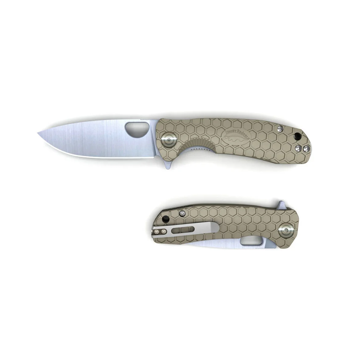 HONEY BADGER FLIPPER D2 LARGE TAN ( 15.9x7x7) 0.170Kg