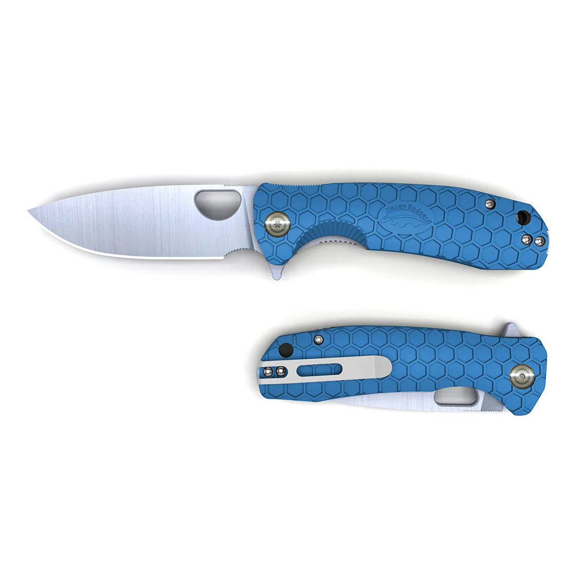 HONEY BADGER FLIPPER LARGE BLUE ( 15.9x7x7 ) 0.170Kg