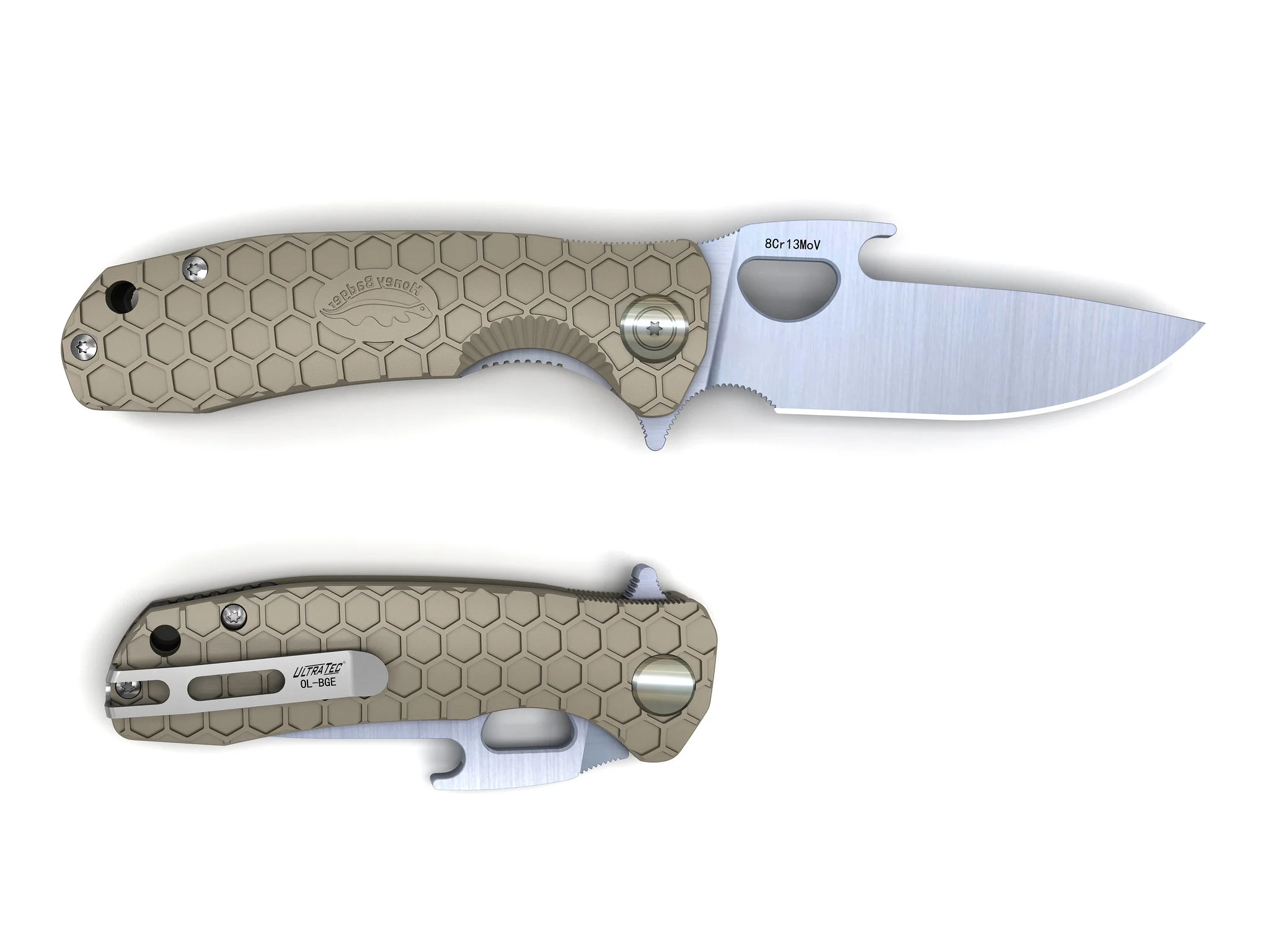 HONEY BADGER OPENER LARGE TAN (15.9x7x3 ) 0.170Kg