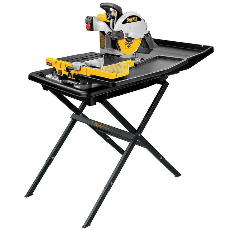 Dewalt D24000S-QS Slide Table Wet Tile Saw & Leg Stand - 220V