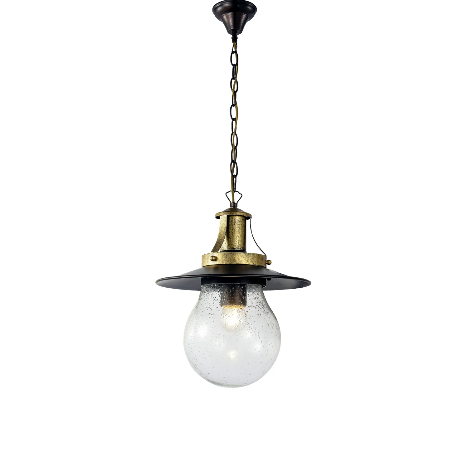 Elsewedy 2165-1H Hanging Lamp, Entrance 1 Lamp Outdoor Chandelier, Height Adjustable, Farmhouse Chandelier Outdoor