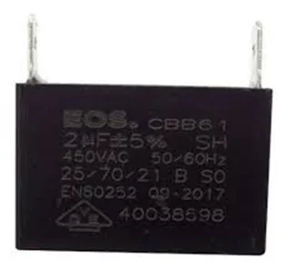 Capacitor 2UF, 2 uf MFD 450VAC Oval Start Capacitor