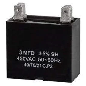 Capacitor 3UF, 3 uf MFD 450VAC Oval Start Capacitor