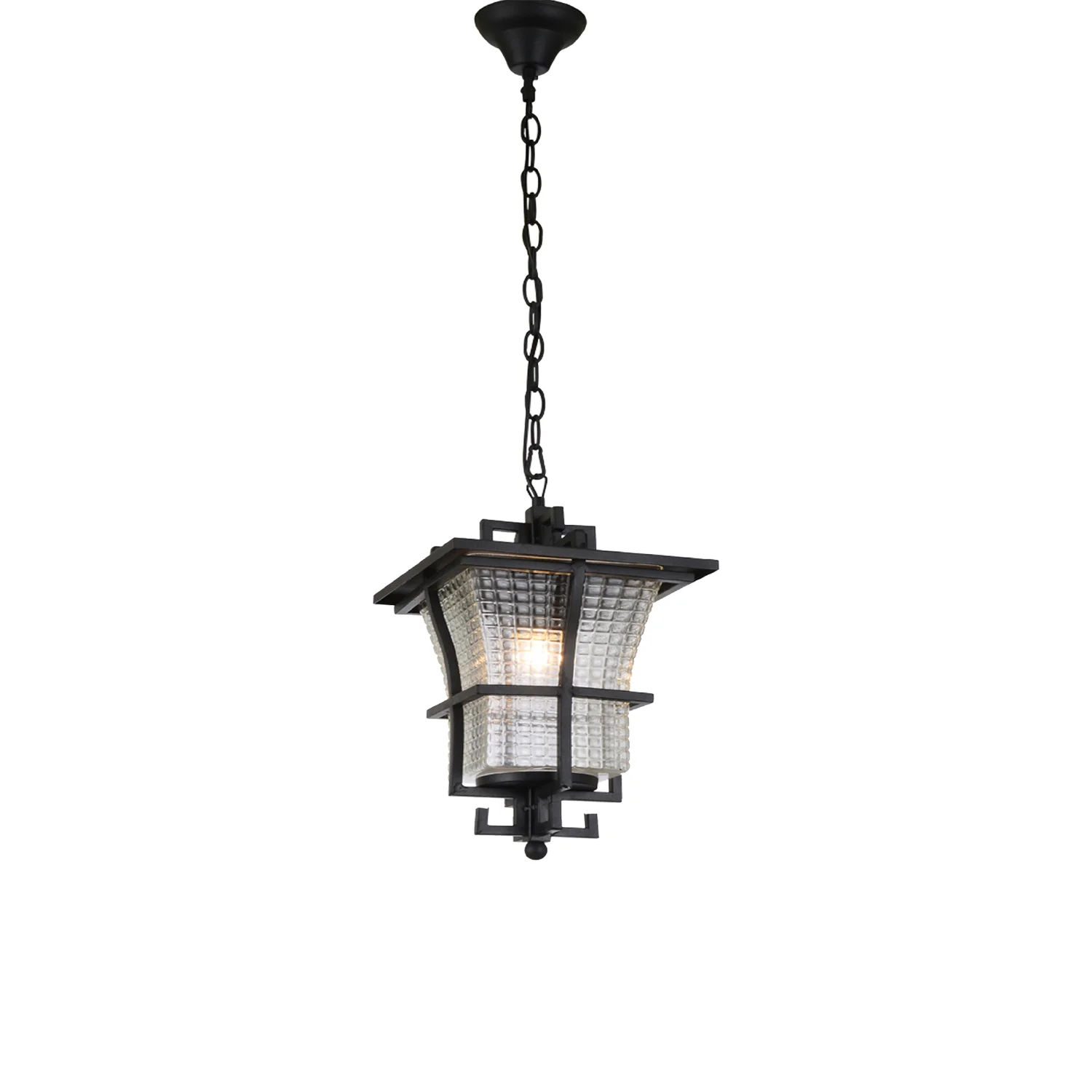 Elsewedy 2039-1H Hanging Lamp, Entrance 1 Lamp Outdoor Chandelier, Height Adjustable, Farmhouse Chandelier Outdoor