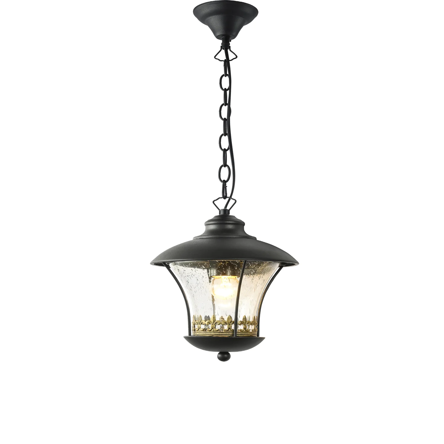 Elsewedy 2218-1H Hanging Lamp, Entrance 1 Lamp Outdoor Chandelier, Height Adjustable, Farmhouse Chandelier Outdoor