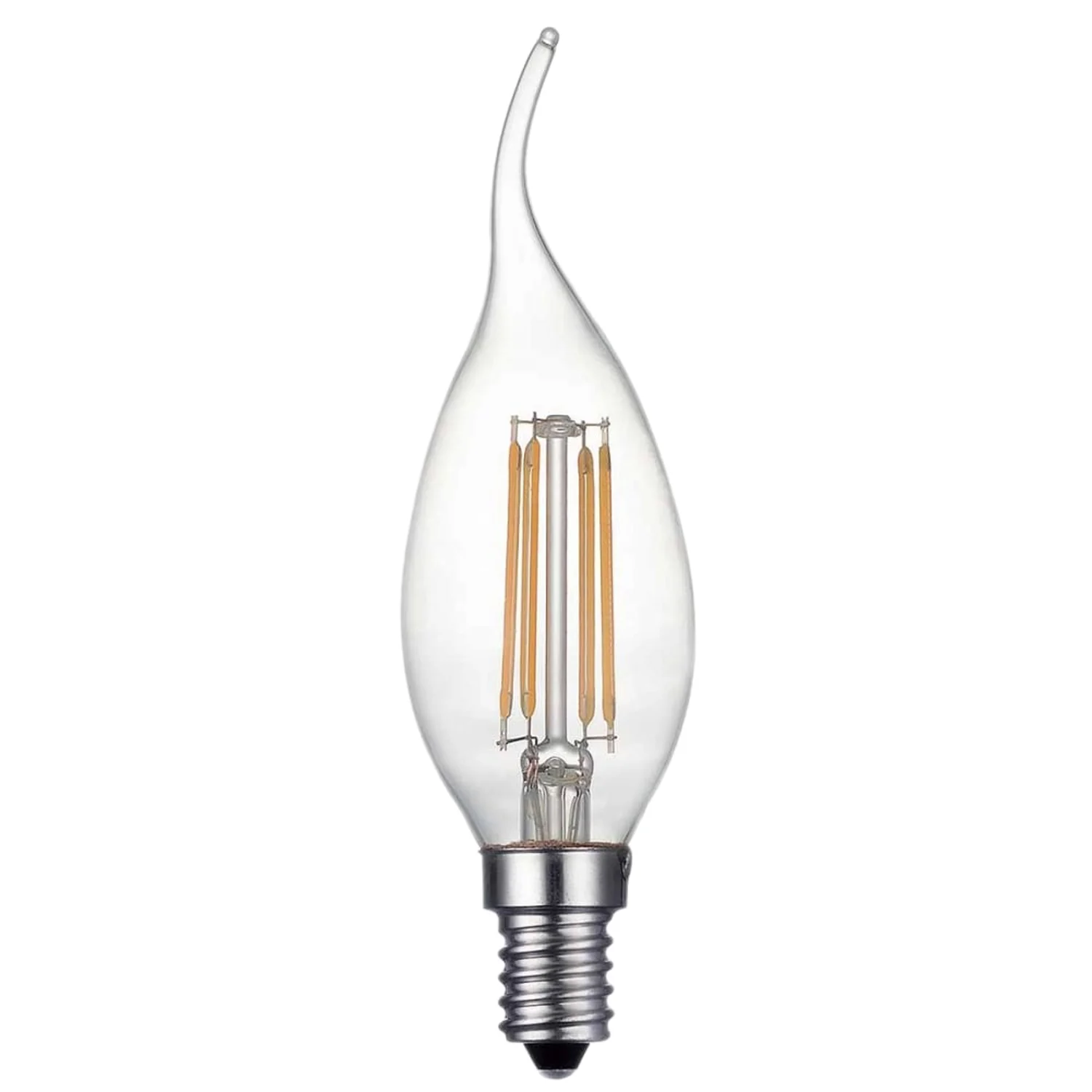 Elsewedy BT35-4W-WWH Classic LED Filament E14 Candle Lamp 2700K Clear