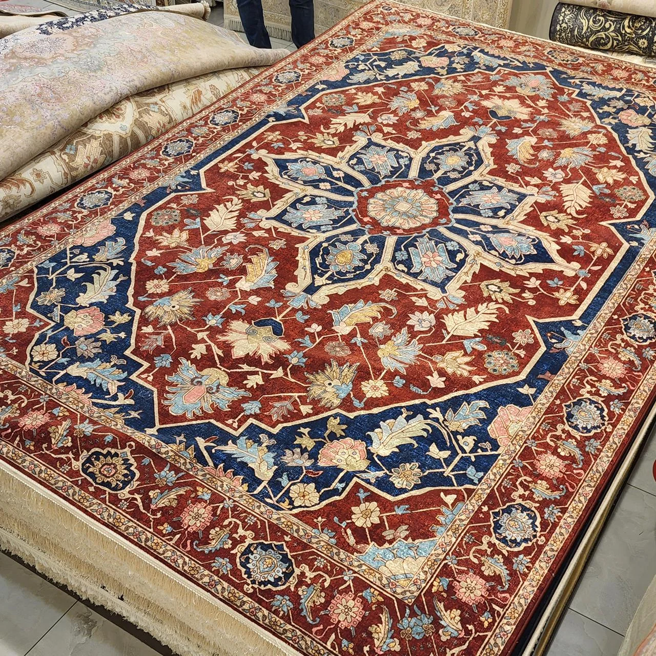 Iranian Machine Made Carpet-1200 Reeds ( 150X225 Cm )