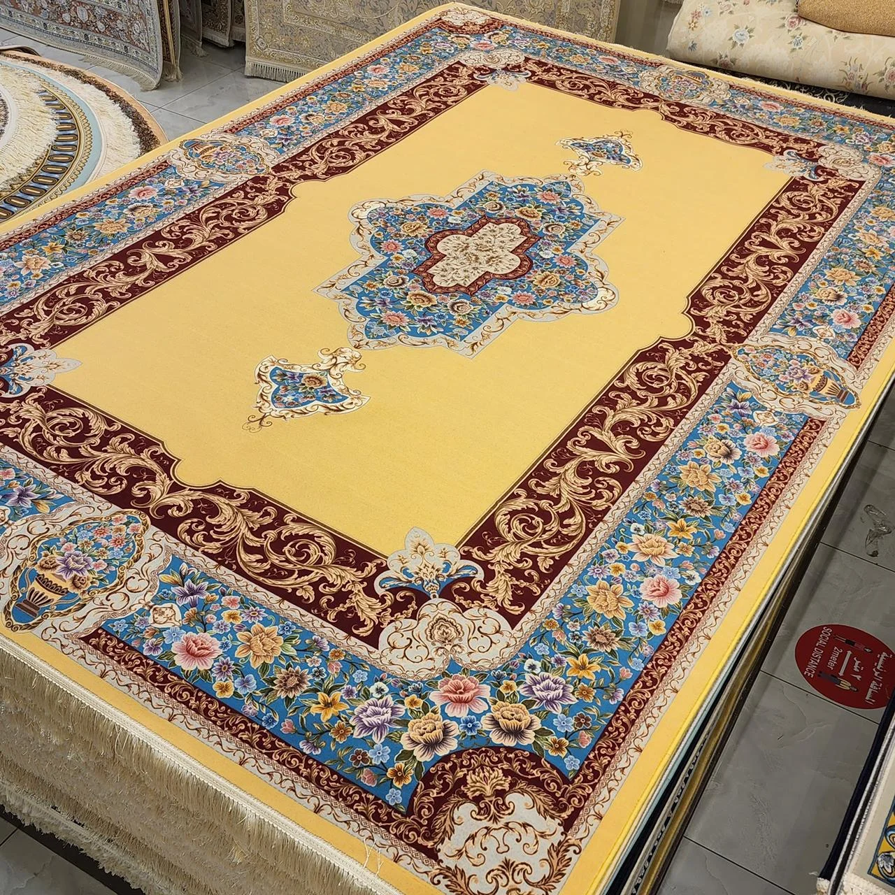 Iranian Machine Made Carpet-1200 Reeds ( 150X225 Cm )