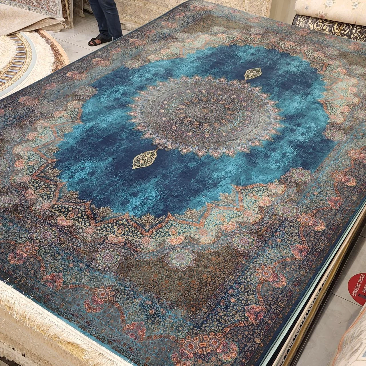 Iranian Machine Made Carpet-1200 Reeds ( 150X225 Cm )