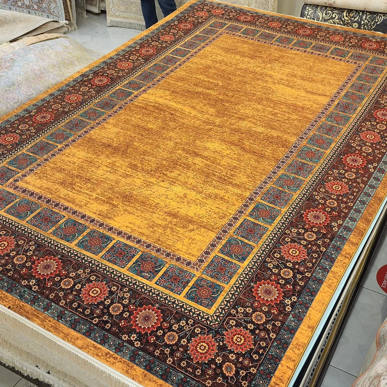 Iranian Machine Made Carpet-1200 Reeds ( 150X225 Cm )