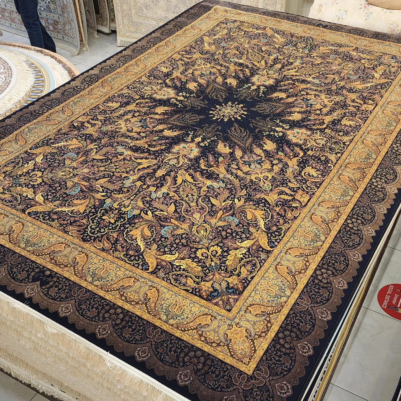 Iranian Machine Made Carpet-1200 Reeds ( 150X225 Cm )