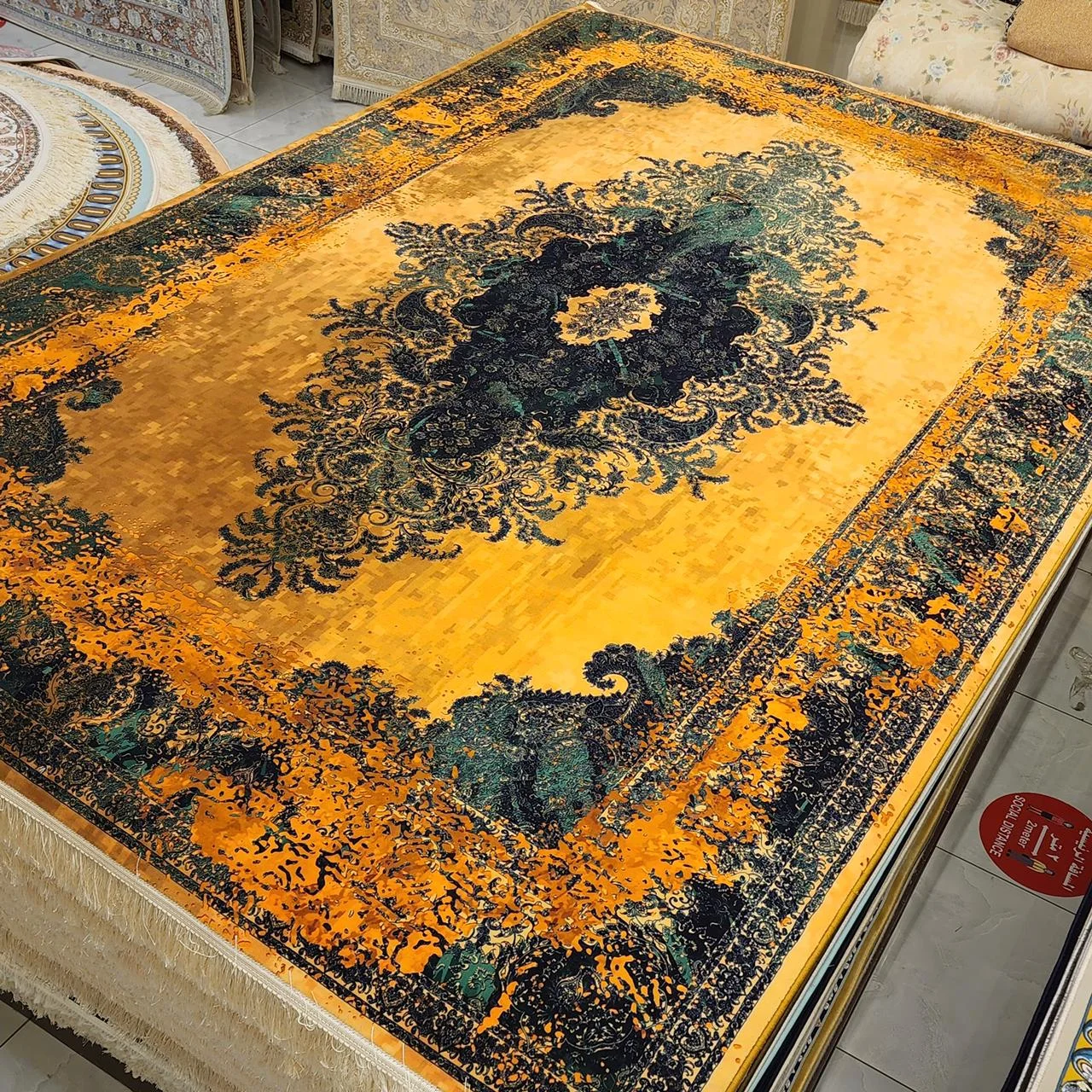 Iranian Machine Made Carpet-1200 Reeds ( 150X225 Cm )