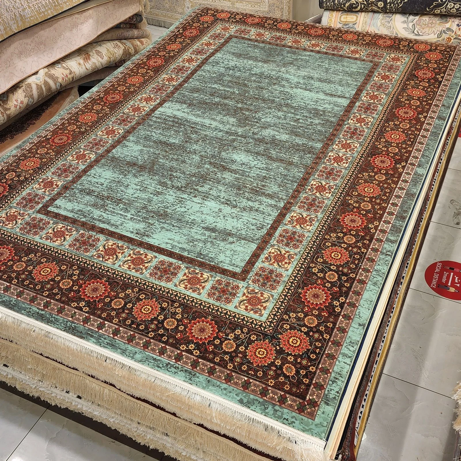 Iranian Machine Made Carpet-1200 Reeds ( 150X225 Cm )