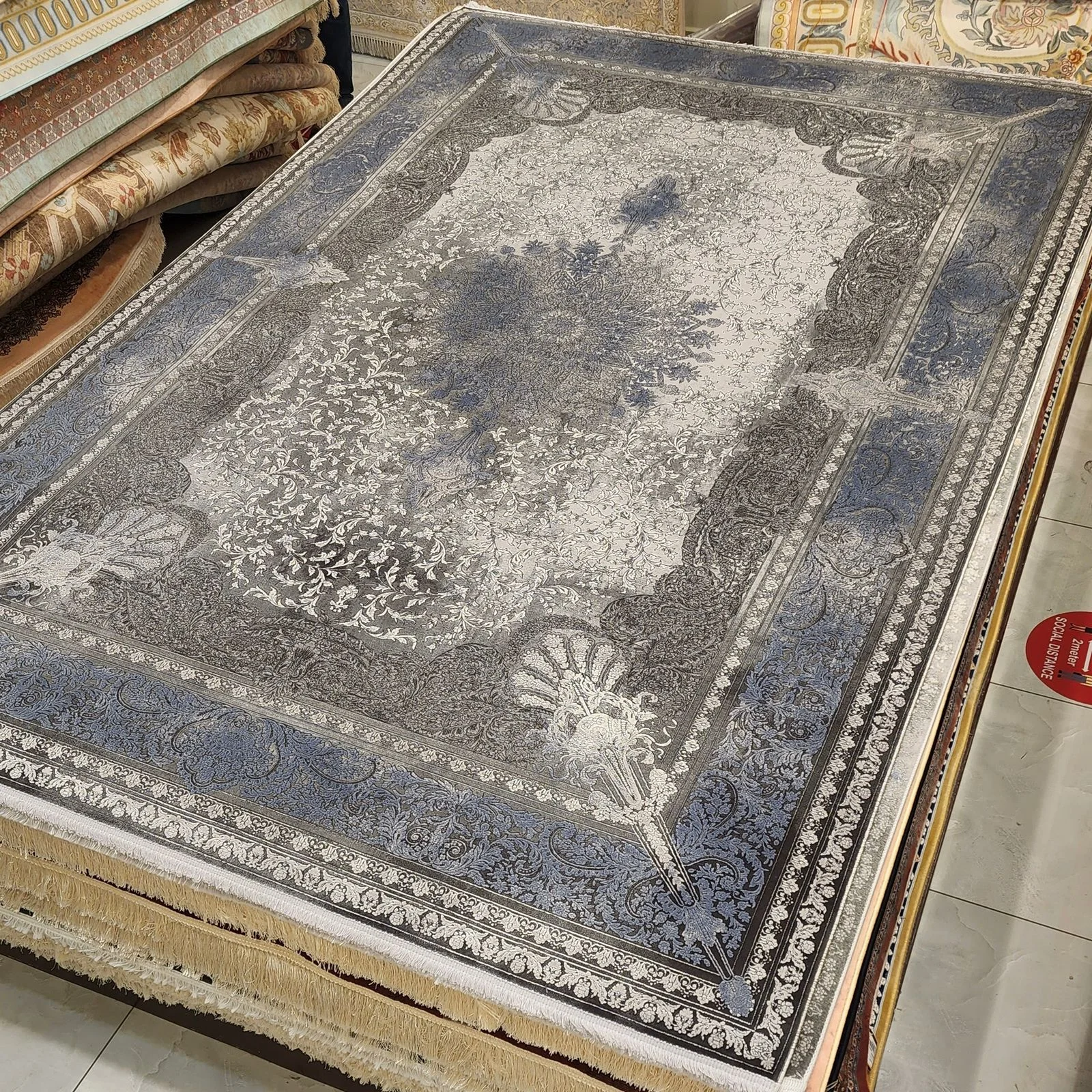 Iranian Machine Made Carpet-1200 Reeds ( 150X225 Cm )