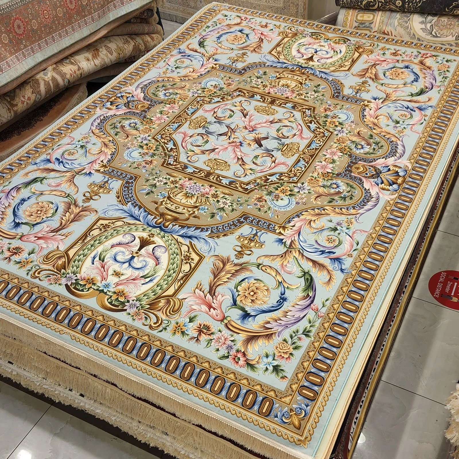 Iranian Machine Made Carpet-1200 Reeds ( 150X225 Cm )