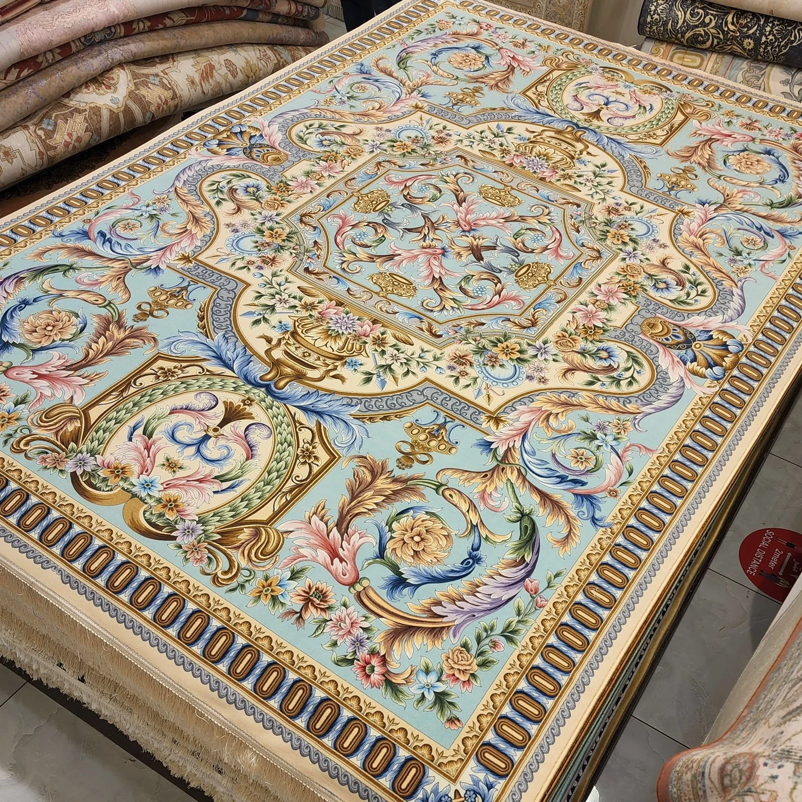 Iranian Machine Made Carpet-1200 Reeds ( 150X225 Cm )