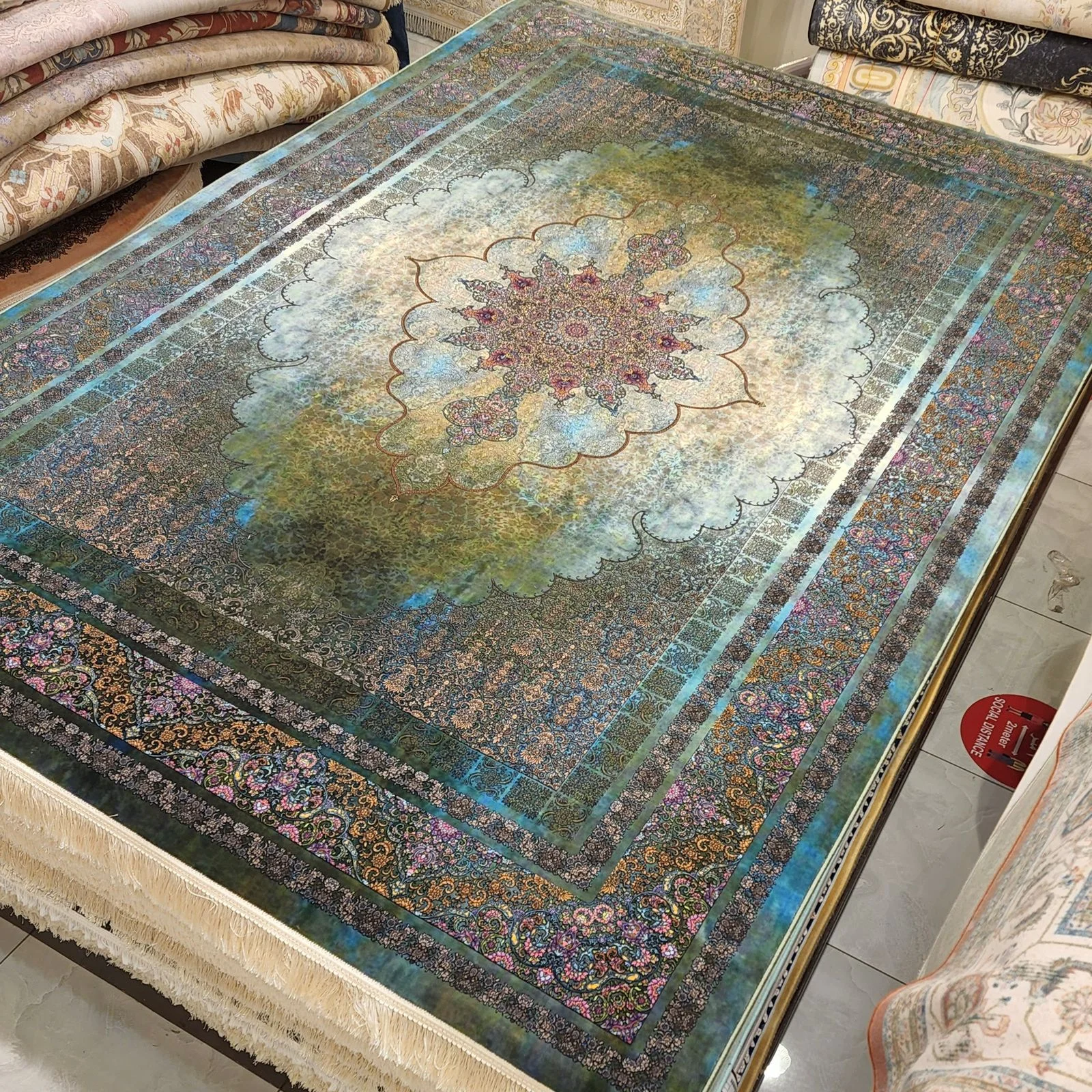 Iranian Machine Made Carpet-1200 Reeds ( 150X225 Cm )