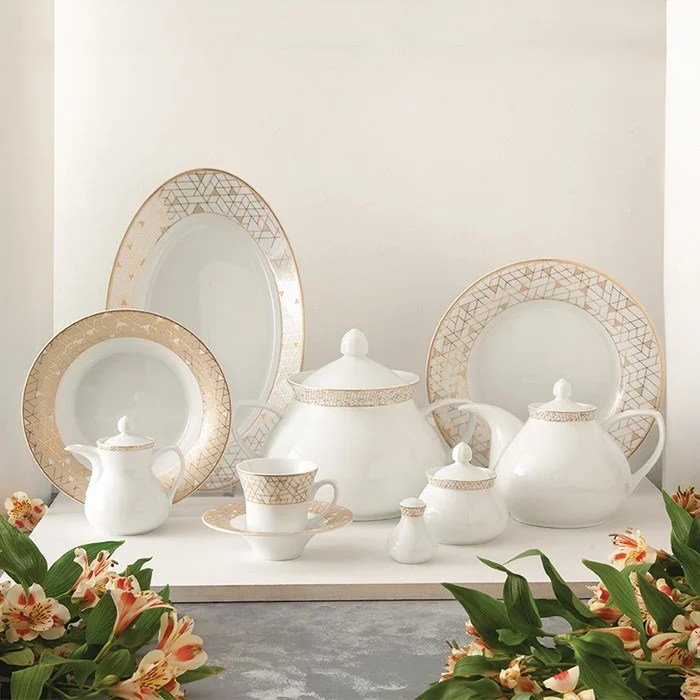 Dinner Set 108 Pieces-Design Geometrical Pt