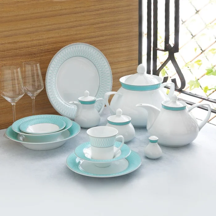 Dinner Set 108 Pieces-Design Zhanti Turqoise