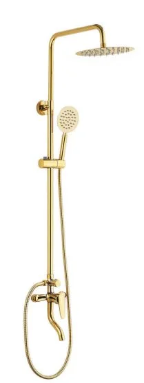 Siena Shower Column Set With Faucet Gold 6065303