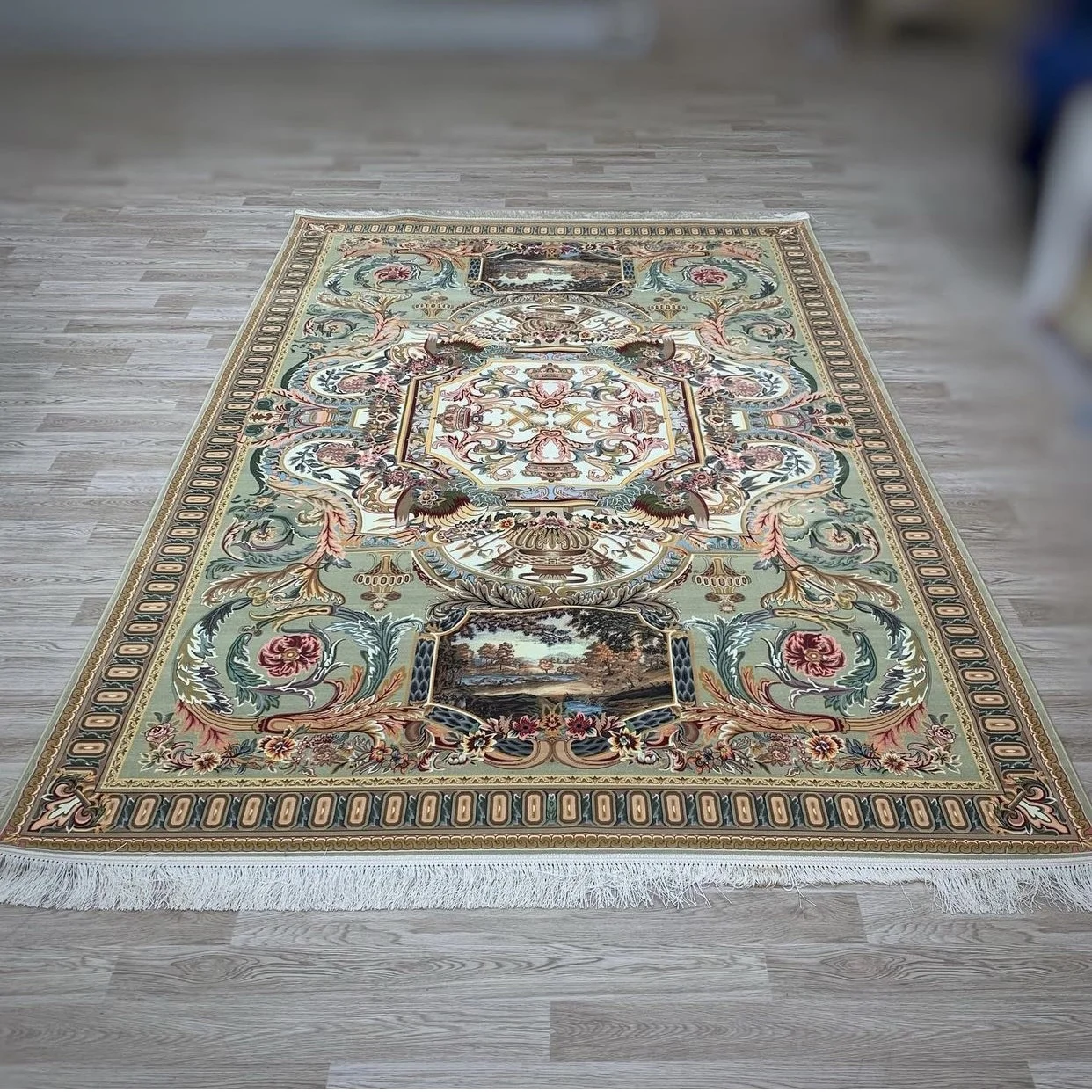 Iranian Machine Made Carpet-1200 Reeds