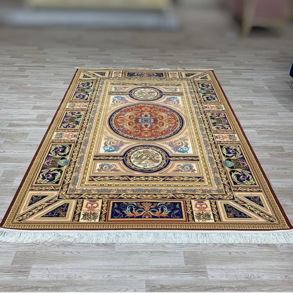 Iranian Machine Made Carpet-1200 Reeds