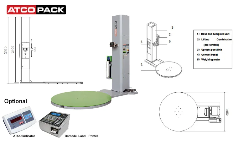 ATCO Automatic Pallet Stretch Wrapper With Weighing System