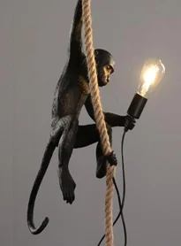 AFN E27 Pendent MONKEY Black