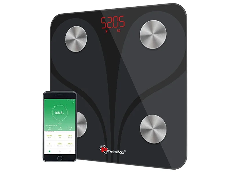 PowerMax Fitness BCA-130 Bluetooth Body Fat Scale - Body Composition Analyser with SmartPhone App