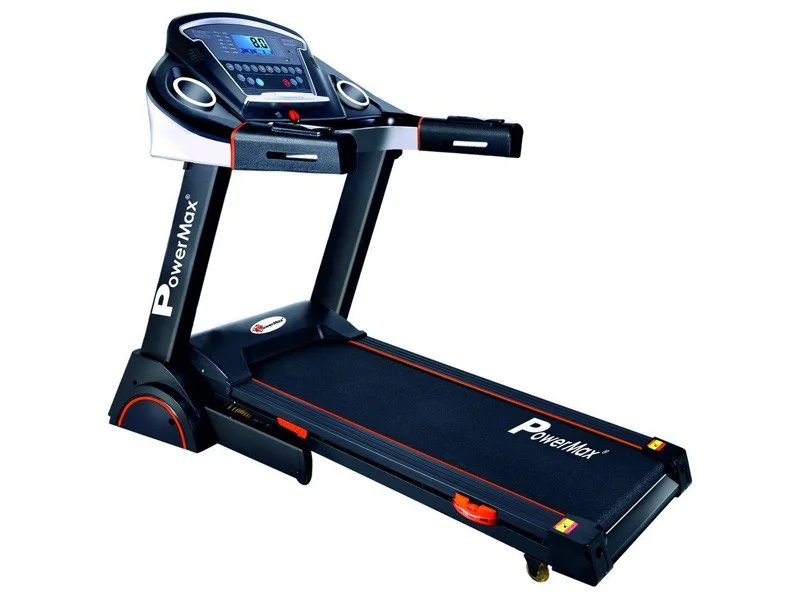 PowerMax Fitness TDA-230 (2.0HP), Semi-Auto Lubrication, Motorized Treadmill with 15 level Auto Inclination for Intense Workout Sessions