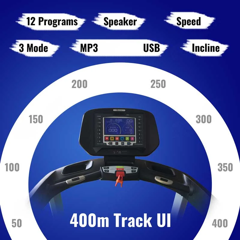 PowerMax Fitness TDA 550 4.0 HP 8inch TFT Screen 400m Track UI